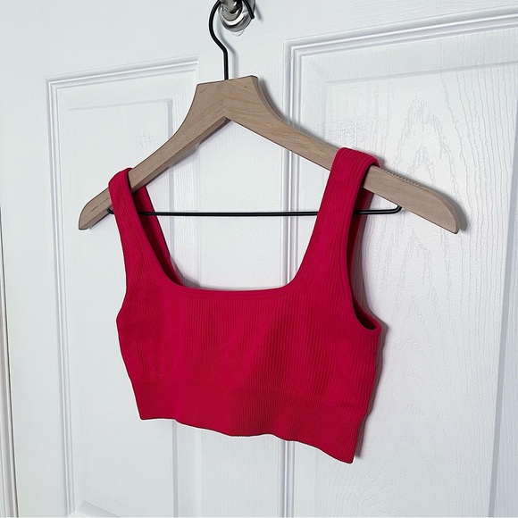 ✧・゚cherry red ribbed bralette - Picture 2 of 5